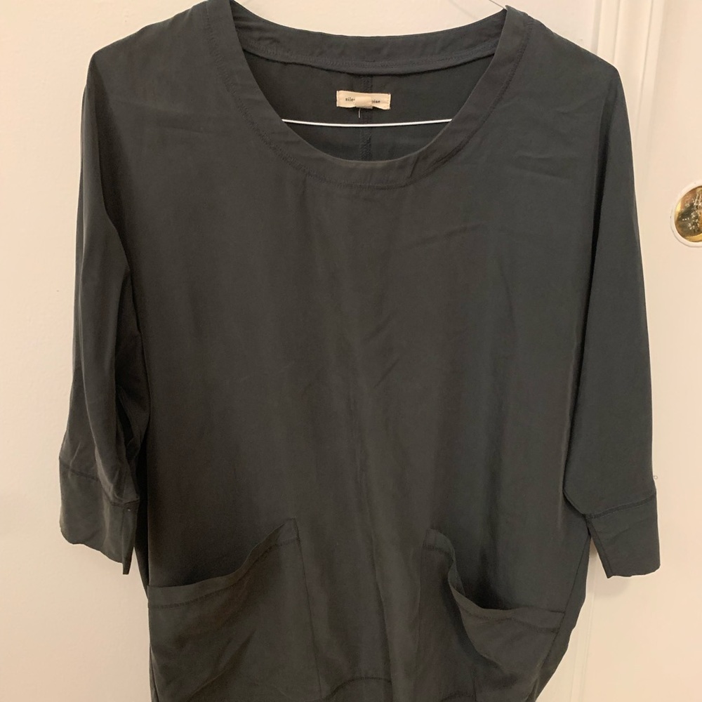 Urban Outfitters - 3/4 Sleeve Polyester Shirt Dress - S - Green
